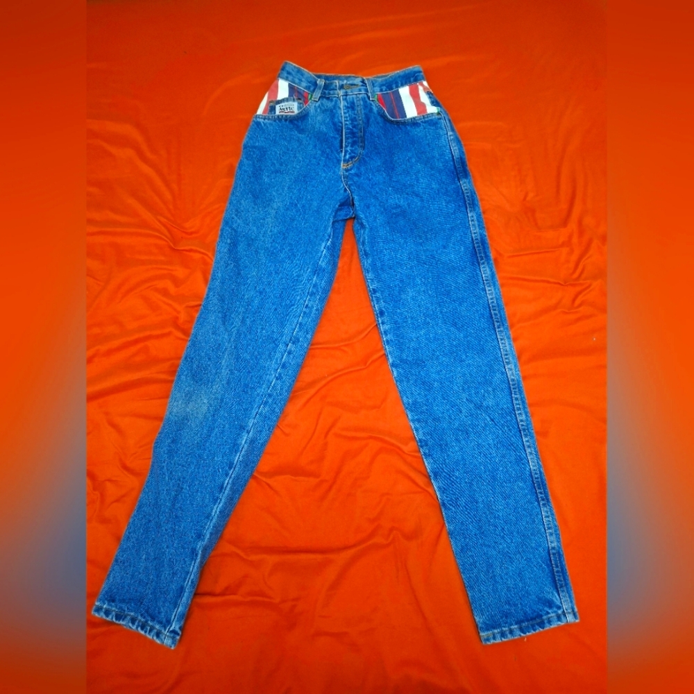 Vintage Super High Waist Patchwork Mom Jeans